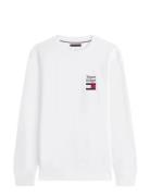 Tommy Embro Flag Sweatshirt White Tommy Hilfiger