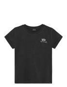 T-Shirt Washed Print Black Indian Blue Jeans