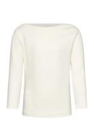 Nlfenvo 3/4 Short Boatneck S Top Cream LMTD