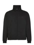 Ls Nylon Stand Collar Windbreake Black Calvin Klein