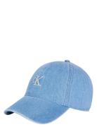 Monogram Embroidery Denim Cap Blue Calvin Klein