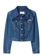 Cropped 90S Denim Jacket Indigo Blue Calvin Klein Jeans