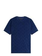 Aop Flag Jacquard Tee Navy Tommy Hilfiger
