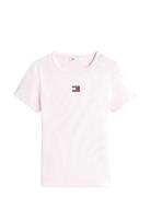 Tjw Slim Badge Rib Tee Pink Tommy Jeans