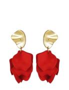Paloma Earring Red/Gold Red Bud To Rose