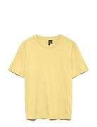 Vmpaulina Ss T-Shirt Jrs Noos Yellow Vero Moda