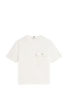 Gold Button Long Ss Tee Cream Tommy Hilfiger