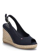 Flag High Wedge Espad Slingback Navy Tommy Hilfiger