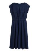 Wool Blend Belted Dress Navy Tommy Hilfiger