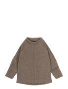 Cotton Fleece Baby Jacket Brown Mikk-line
