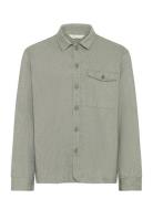 Cfbro 0262 Linen Mix Overshirt Khaki Casual Friday