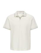 Onsaston Reg Ss Frml Resort Polo White ONLY & SONS