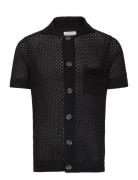 Chrocet S/S Cardigan Black Lindbergh