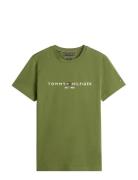 Tommy Logo Tee Khaki Tommy Hilfiger