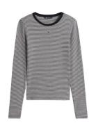 Tjw Slim Essential Rib Ls Black Tommy Jeans