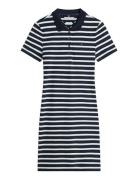 1985 Slim Pique Polo Dress Ss Navy Tommy Hilfiger