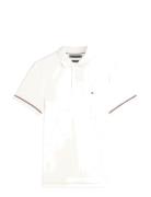 Liquid Cotton Rwb Cuff Slim Polo White Tommy Hilfiger