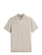Dc Cotton/Lyocell H Ycomb Polo Beige Tommy Hilfiger