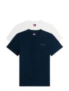 Tjm Slim Linear Ss Tee 2Pck Ext Navy Tommy Jeans