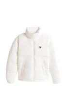 Tjw Ovs Hooded Flag Puffer Ext White Tommy Jeans