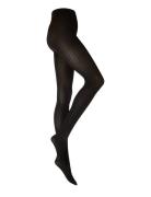 Alma Rib Tights Black Swedish Stockings