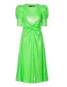 Sequins Maxi V-Neck Dress Green ROTATE