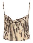 Fine Jacquard Strap Top Beige ROTATE