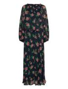 Chiffon Maxi Dress Navy ROTATE