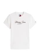 Tjw Slim Ess Logo 1 Rib Tee Ext White Tommy Jeans