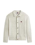 Tjm Reg Badge Knitted Cardigan Cream Tommy Jeans
