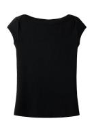 Nlfenvo Ss Short Boatneck S Top Black LMTD