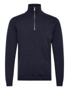 Half Zip Knit Navy Enkel Studio