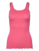 Silk Top W/ Lace Pink Rosemunde