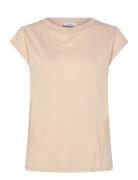 Cc Heart Basic Round-Neck T-Shirt Beige Coster Copenhagen