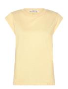 Cc Heart Basic Round-Neck T-Shirt Yellow Coster Copenhagen