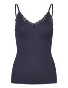 Rwbeatha Sl Regular Singlet Top Navy Rosemunde