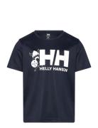 K Hh Tech Graphic T-Shirt Navy Helly Hansen