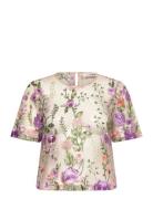 Fuschia Blouse Patterned A-View