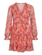 Viemsa L/S Short Dress/Dc/Ka Red Vila