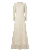 Yasflorina Ls Train Dress S. - Celeb Cream YAS