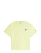 Th Script Reg C-Nk Ss Tee Yellow Tommy Hilfiger
