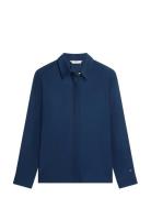 Vis Twill Button Up Shirt Navy Tommy Hilfiger