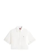 Tjw Broderie Linen Shirt White Tommy Jeans