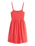 Tjw Rib Poplin Mix Strappy Dress Red Tommy Jeans