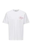 Onsfred Life Rlx Ss Print Tee Noos White ONLY & SONS