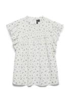 Vmtrine Sl Lace Top Wvn Noos White Vero Moda