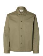 Slhtate Heavy Twill Overshirt Ls Khaki Selected