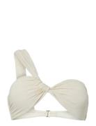 Pclaomi Lurex Bikini Shoulder Top Cream Pieces