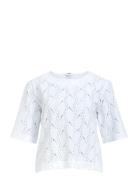 Objava 2/4 Lo O-Neck Top Noos White Object