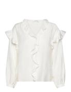 Longsleeved Blouse With Frills Cream Coster Copenhagen